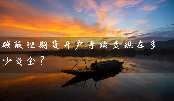 碳酸锂期货开户手续费现在多少资金？_https://www.wushaosheng.com_苹果期货_第1张