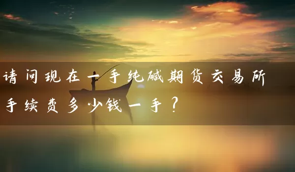 请问现在一手纯碱期货交易所手续费多少钱一手？_https://www.wushaosheng.com_花生期货_第1张