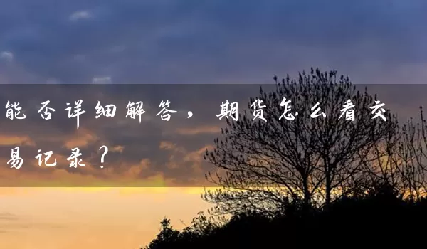 能否详细解答，期货怎么看交易记录？_https://www.wushaosheng.com_期货直播间_第1张