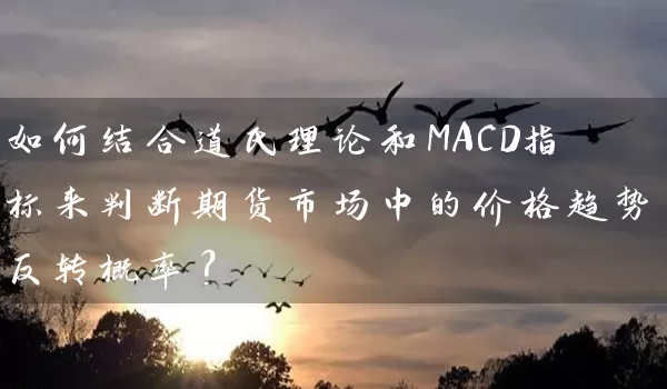 如何结合道氏理论和MACD指标来判断期货市场中的价格趋势反转概率？_https://www.wushaosheng.com_生猪期货_第1张