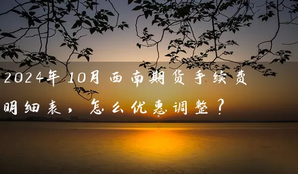 2024年10月西南期货手续费明细表，怎么优惠调整？_https://www.wushaosheng.com_期货直播间_第1张