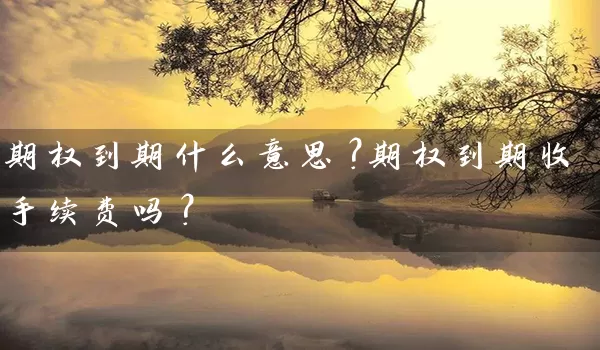 期权到期什么意思？期权到期收手续费吗？_https://www.wushaosheng.com_生猪期货_第1张