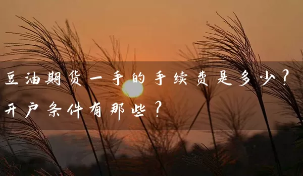 豆油期货一手的手续费是多少？开户条件有那些？_https://www.wushaosheng.com_豆粕期货_第1张