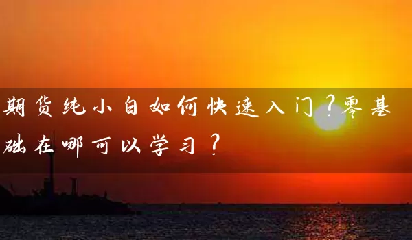 期货纯小白如何快速入门？零基础在哪可以学习？_https://www.wushaosheng.com_期货直播间_第1张