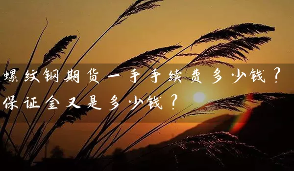 螺纹钢期货一手手续费多少钱？保证金又是多少钱？_https://www.wushaosheng.com_期货直播间_第1张