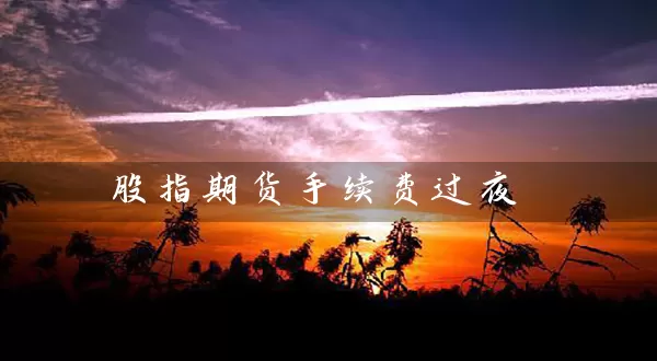 股指期货手续费过夜_https://www.wushaosheng.com_期货直播间_第1张