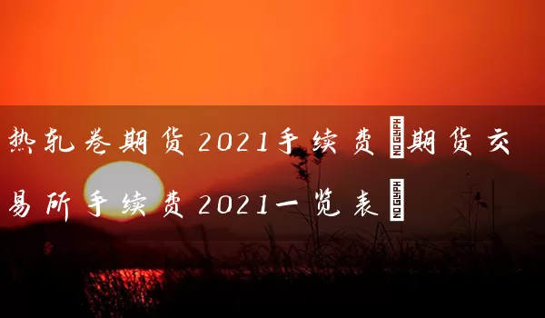 热轧卷期货2021手续费(期货交易所手续费2021一览表)_https://www.wushaosheng.com_生猪期货_第1张