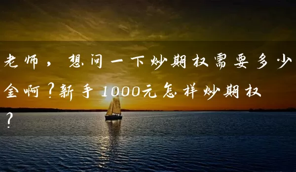 老师，想问一下炒期权需要多少本金啊？新手1000元怎样炒期权？_https://www.wushaosheng.com_期货开户_第1张