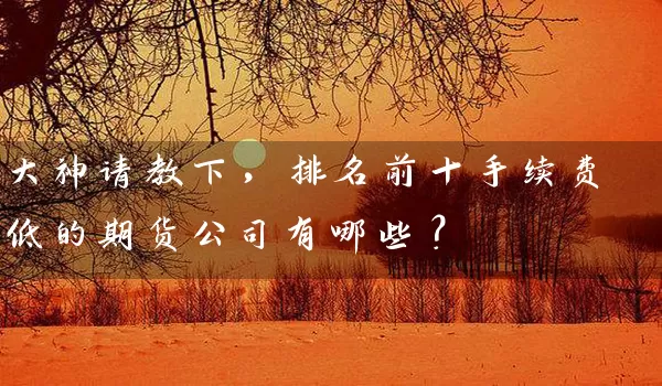 大神请教下，排名前十手续费低的期货公司有哪些？_https://www.wushaosheng.com_花生期货_第1张