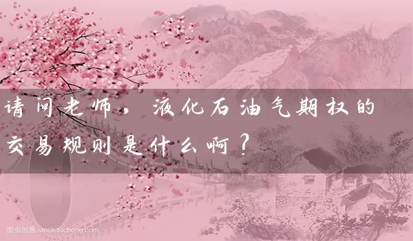 请问老师，液化石油气期权的交易规则是什么啊？_https://www.wushaosheng.com_豆粕期货_第1张