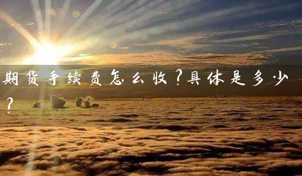 期货手续费怎么收？具体是多少？_https://www.wushaosheng.com_苹果期货_第1张